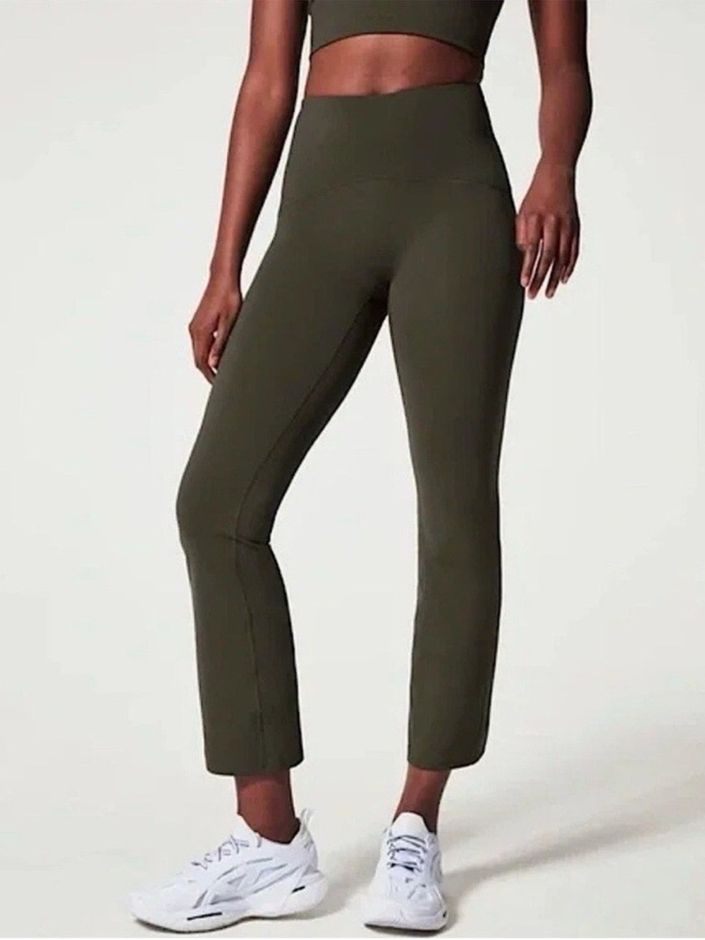 SPANX Olive Green High-Waist Ankle Leggings